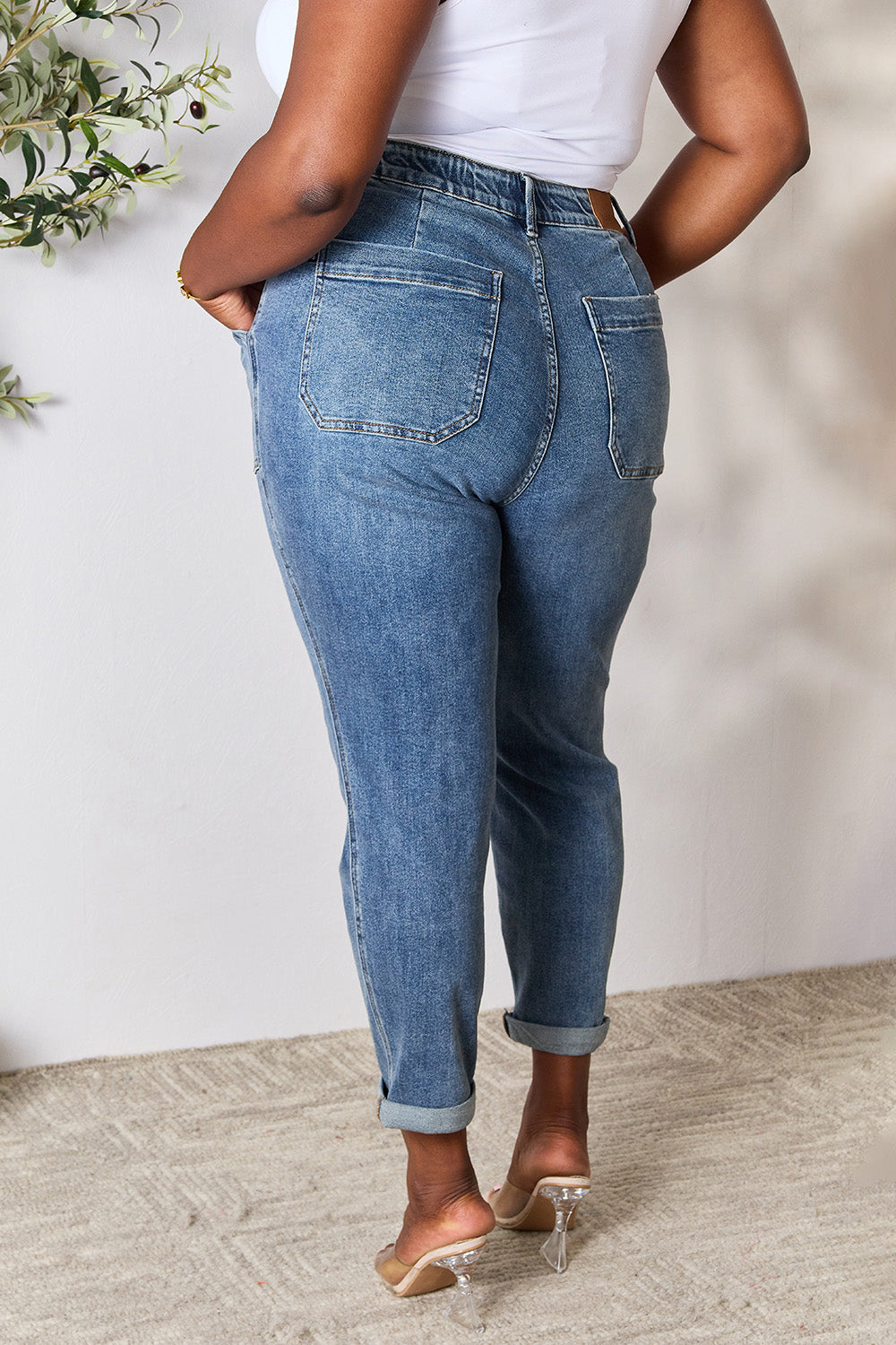 Judy Blue Full Size High Waist Drawstring Denim Jeans (Copy)